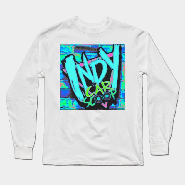 The Indycar Scoop Blue Ice Logo Long Sleeve T-Shirt by The Indycar Scoop